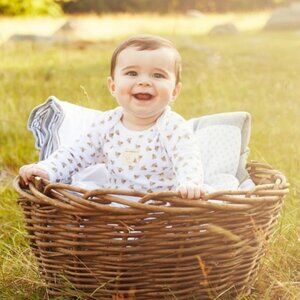 Burt’s Bees Baby | Honeybee Lapneck Long Sleeve Footie Pajamas | Size 3-6 Month